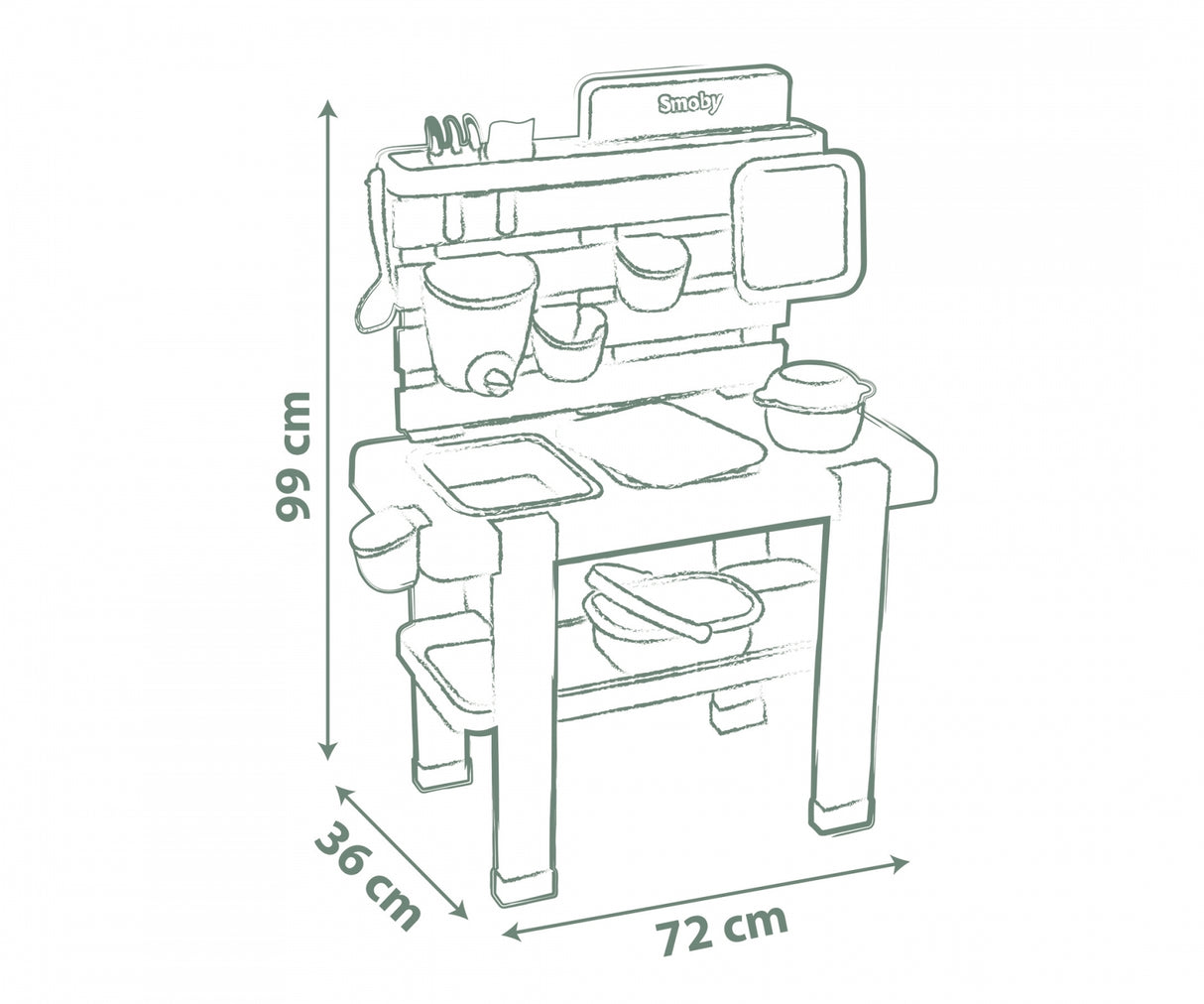 Smoby Life Mud Kitchen - SWINGS/SLIDE OUTDOOR GAMES - Beattys of Loughrea