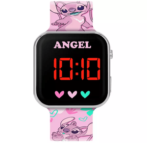 Disney Kids Pink Lilo and Stitch Angel Digital LED Watch - VTECH/EDUCATIONAL - Beattys of Loughrea
