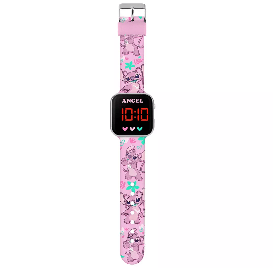 Disney Kids Pink Lilo and Stitch Angel Digital LED Watch - VTECH/EDUCATIONAL - Beattys of Loughrea