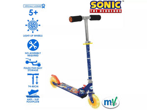 Sonic Folding Inline Scooter with Light up Wheels - GO KART/SCOOTER/ROCKING HORSE - Beattys of Loughrea