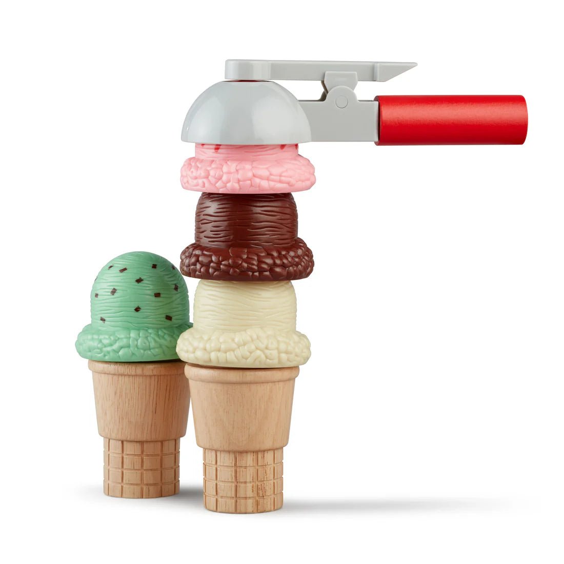 Melissa & Doug Scoop & Stack Ice Cream Cone Play Set - ROLE PLAY - Beattys of Loughrea