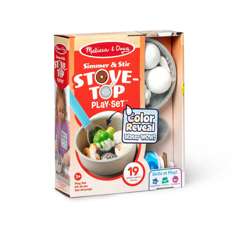 Melissa & Doug Simmer & Stir Stove Top Play Set - ROLE PLAY - Beattys of Loughrea