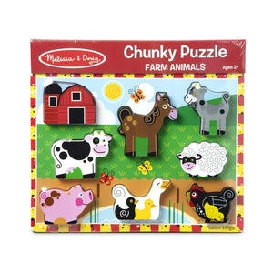 Melissa & Doug Farm Wooden Chunky Puzzle - JIGSAWS - Beattys of Loughrea
