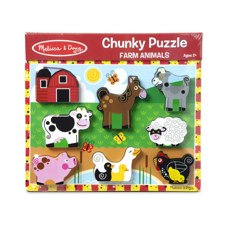Melissa & Doug Farm Wooden Chunky Puzzle - JIGSAWS - Beattys of Loughrea
