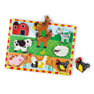 Melissa & Doug Farm Wooden Chunky Puzzle - JIGSAWS - Beattys of Loughrea