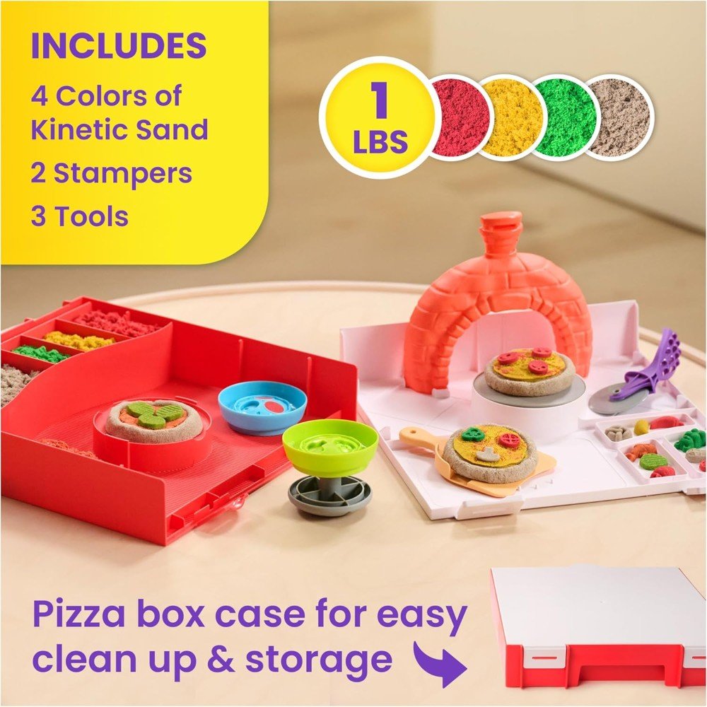 Kinetic Sand Squish Pizza Set - ART & CRAFT/MAGIC/AIRFIX - Beattys of Loughrea