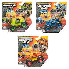 Monster Jam Smash & Bash 1:64 Vehicle Assorted styles - CARS/GARAGE/TRAINS - Beattys of Loughrea