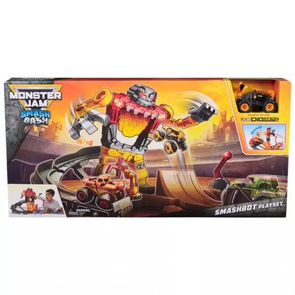 Monster Jam Smash & Bash SmashBot Playset - CARS/GARAGE/TRAINS - Beattys of Loughrea