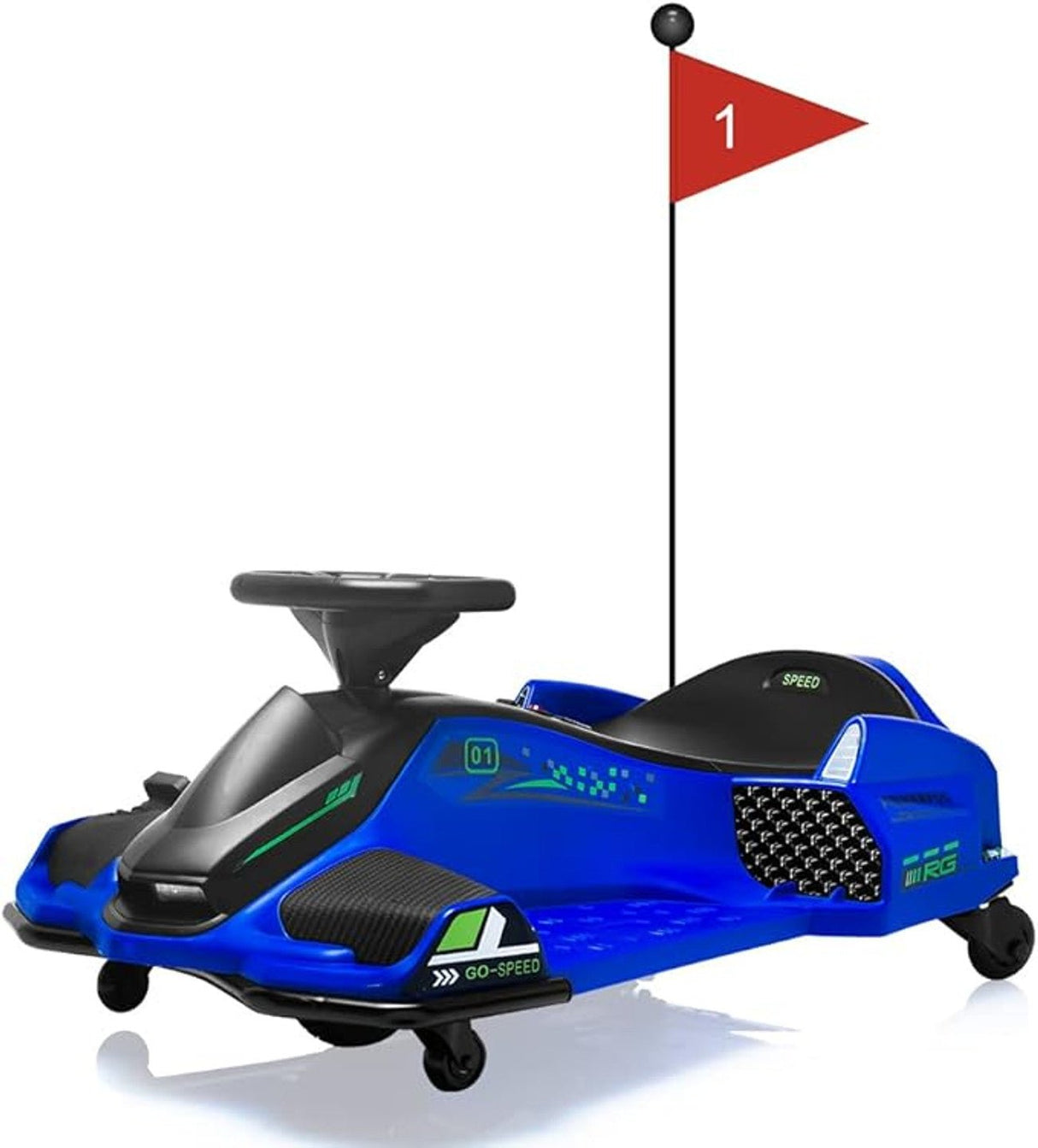 Drift Rider 360 24V Electric Go Kart - Blue - BATTERY OPERATED RIDE ONS - Beattys of Loughrea