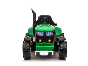 Turbo Harvest 12V Electric Ride On Tractor with Trailer Green - BATTERY OPERATED RIDE ONS - Beattys of Loughrea
