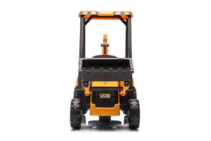 JCB Yellow 12V Electric Ride On Tractor with Loader and Backhoe - BATTERY OPERATED RIDE ONS - Beattys of Loughrea
