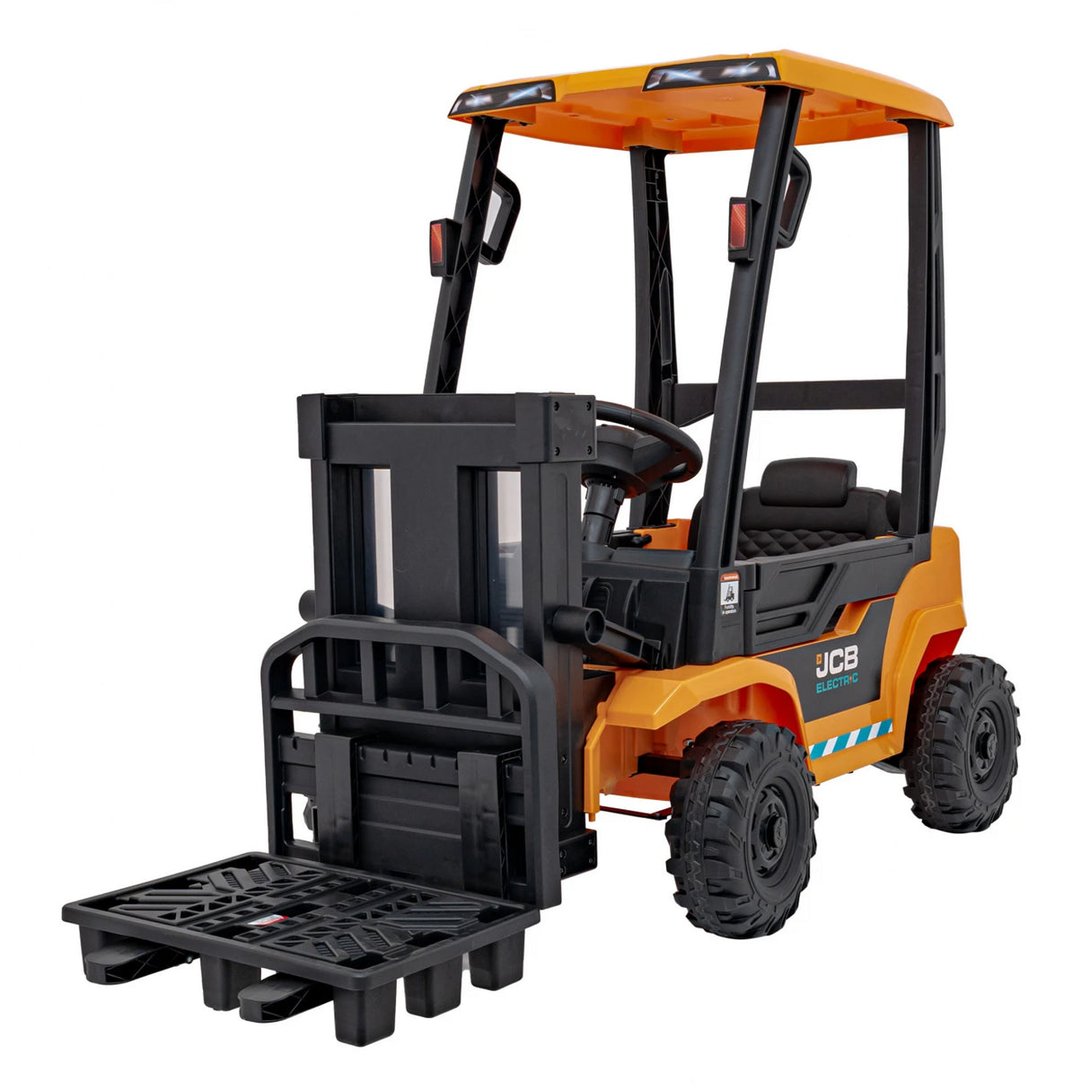 JCB Forklift 12V Electric Ride On Tractor - Yellow - Beattys of Loughrea | www.beattys.ie