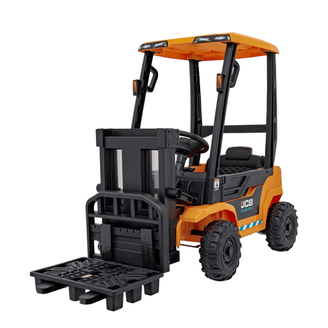 JCB Forklift 12V Electric Ride On Tractor - Yellow - Beattys of Loughrea | www.beattys.ie