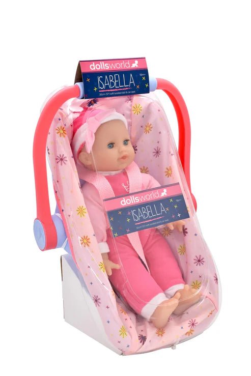 Dolls World Atlantic Isabella in Car Seat - DOLLS - Beattys of Loughrea