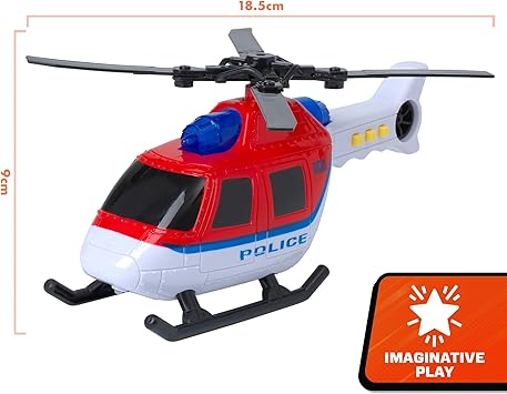 Motor Zone 18.5cm Police Helicopter - CARS/GARAGE/TRAINS - Beattys of Loughrea