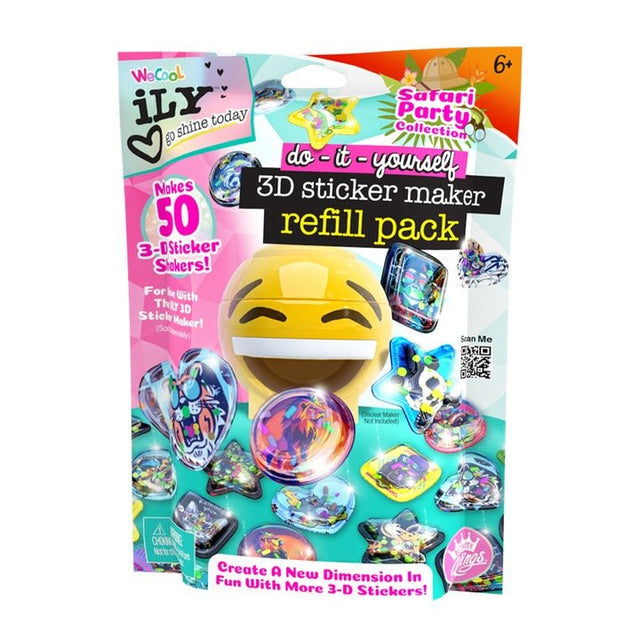 WeCool Do-it-yourself 3D Sticker Refill Pack - Safari Party - Beattys of Loughrea | www.beattys.ie