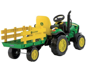 John Deere 12V Ground Force Tractor & Trailer - BATTERY OPERATED RIDE ONS - Beattys of Loughrea