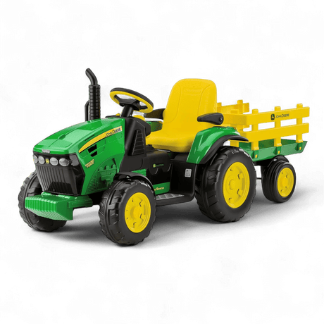 John Deere 12V Ground Force Tractor & Trailer - BATTERY OPERATED RIDE ONS - Beattys of Loughrea