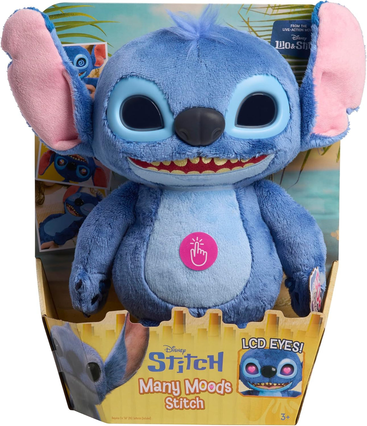 Disney Stitch Many Moods 14 - inch Interactive Plush - SOFT TOYS - Beattys of Loughrea
