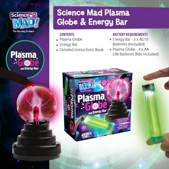 2 In 1 Plasma Globe & Energy Stick - ART & CRAFT 2 - Beattys of Loughrea