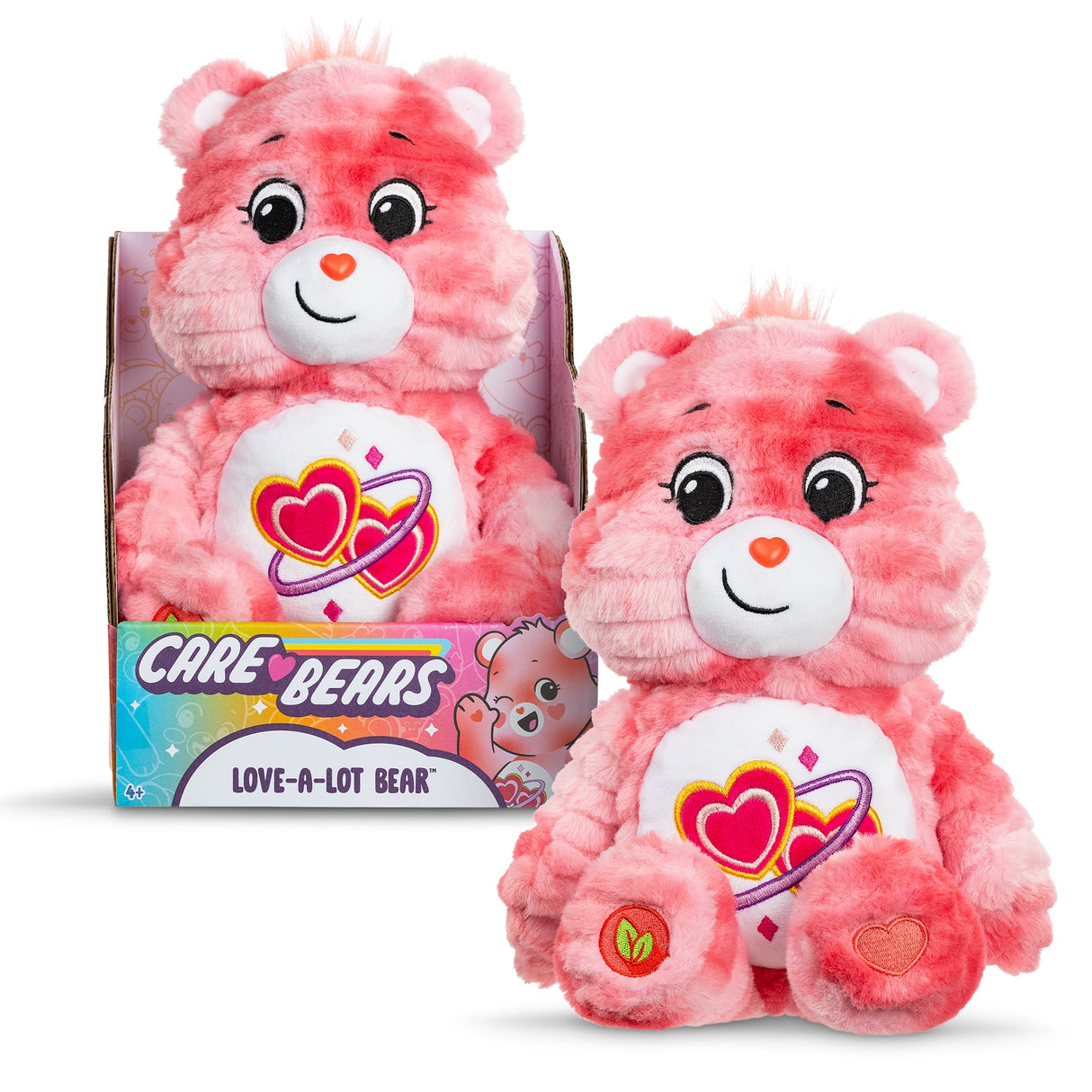 Care Bears 35cm Colour Splash Collection - Love - A - Lot Bear - SOFT TOYS - Beattys of Loughrea