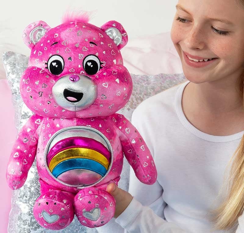 Care Bears Glowing Belly - Cheer Bear - SOFT TOYS - Beattys of Loughrea