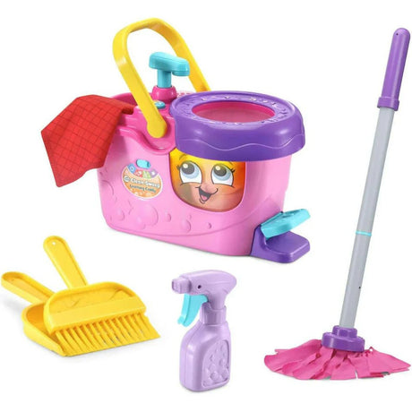 Leapfrog Clean Sweep Mop & Bucket Pink - VTECH/EDUCATIONAL - Beattys of Loughrea