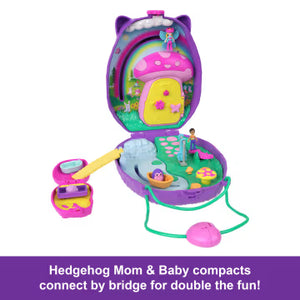 Polly Pocket Hedgehog Mom & Baby Purse Playset