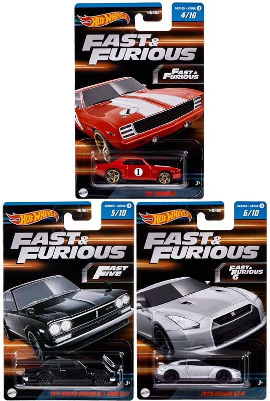Hot Wheels Fast And Furious Themed Assorted Styles - CARS/GARAGE/TRAINS - Beattys of Loughrea
