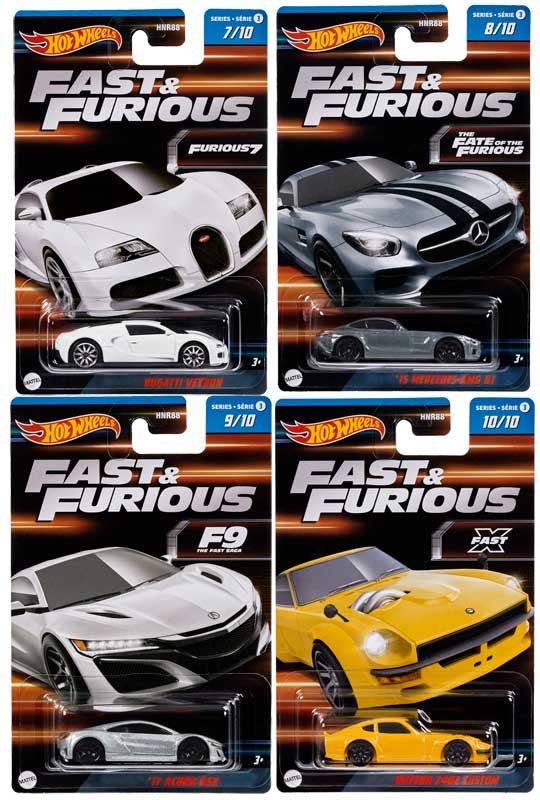 Hot Wheels Fast And Furious Themed Assorted Styles - CARS/GARAGE/TRAINS - Beattys of Loughrea
