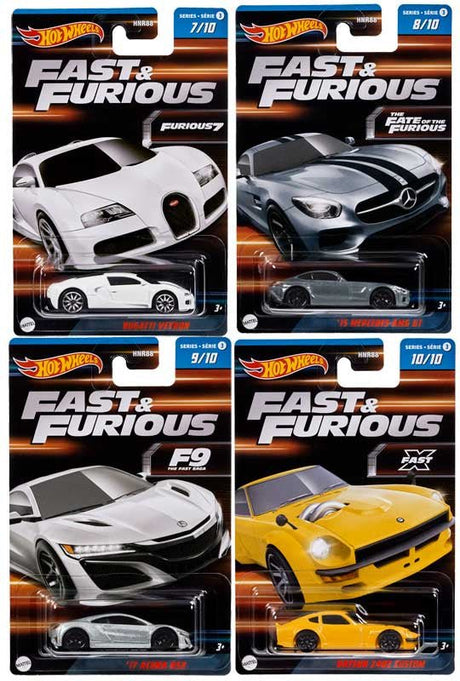 Hot Wheels Fast And Furious Themed Assorted Styles - CARS/GARAGE/TRAINS - Beattys of Loughrea