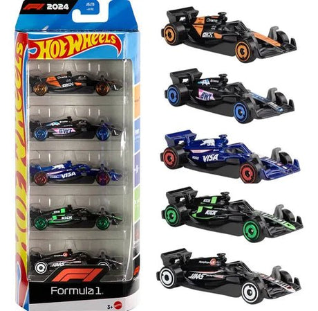 F1 Racing 5 Pack Cars Set - Hot Wheels 1:64 - CARS/GARAGE/TRAINS - Beattys of Loughrea