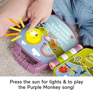 Fisher - Price Baby Purple Monkey Musical Storybook - SOFT TOYS - Beattys of Loughrea
