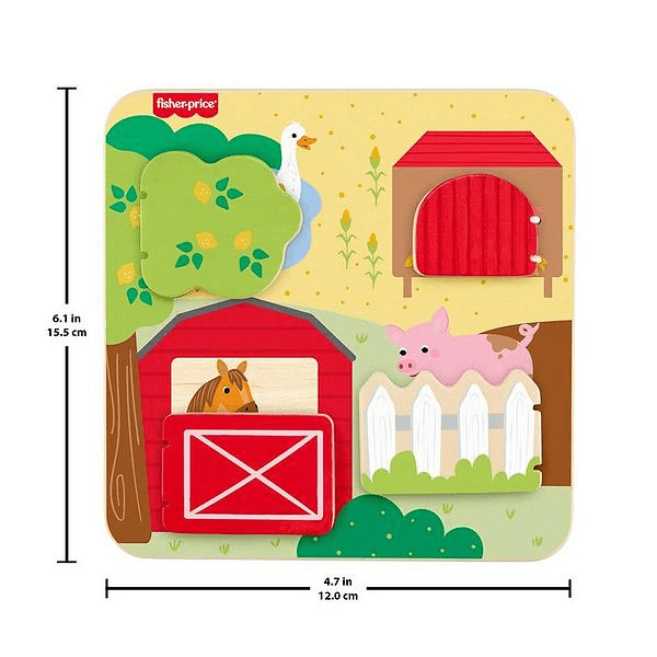 Fisher Price Wooden Farm Animal Board - SOFT TOYS - Beattys of Loughrea