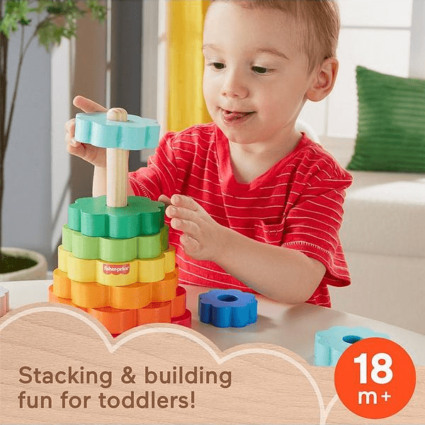 Fisher Price Wooden Ring Stacker - SOFT TOYS - Beattys of Loughrea