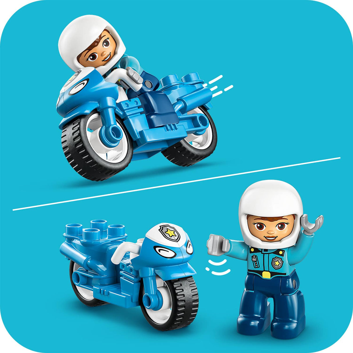 Lego 10471 Duplo Blue Police Motorcycle - Beattys of Loughrea | www.beattys.ie