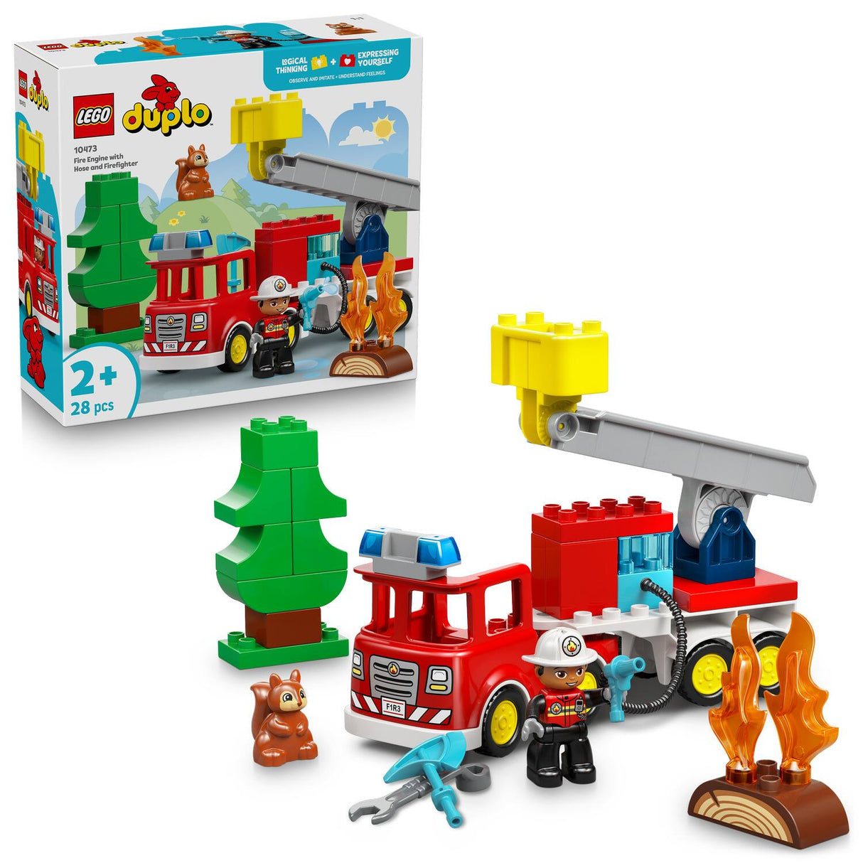 Lego 10473 Duplo Fire Truck With Hose And Firefighter - Beattys of Loughrea | www.beattys.ie