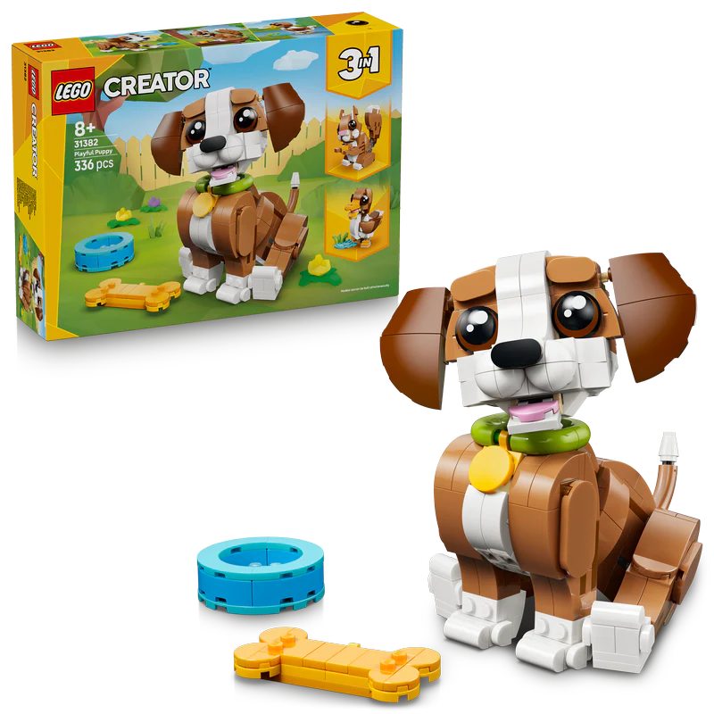 Lego 31382 Creator 3 In 1 Cute Animals: Playful Puppy Dog - Beattys of Loughrea | www.beattys.ie
