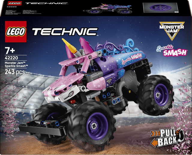 Lego 42220 Monster Jam Sparkle Smash Pull Back - Beattys of Loughrea | www.beattys.ie