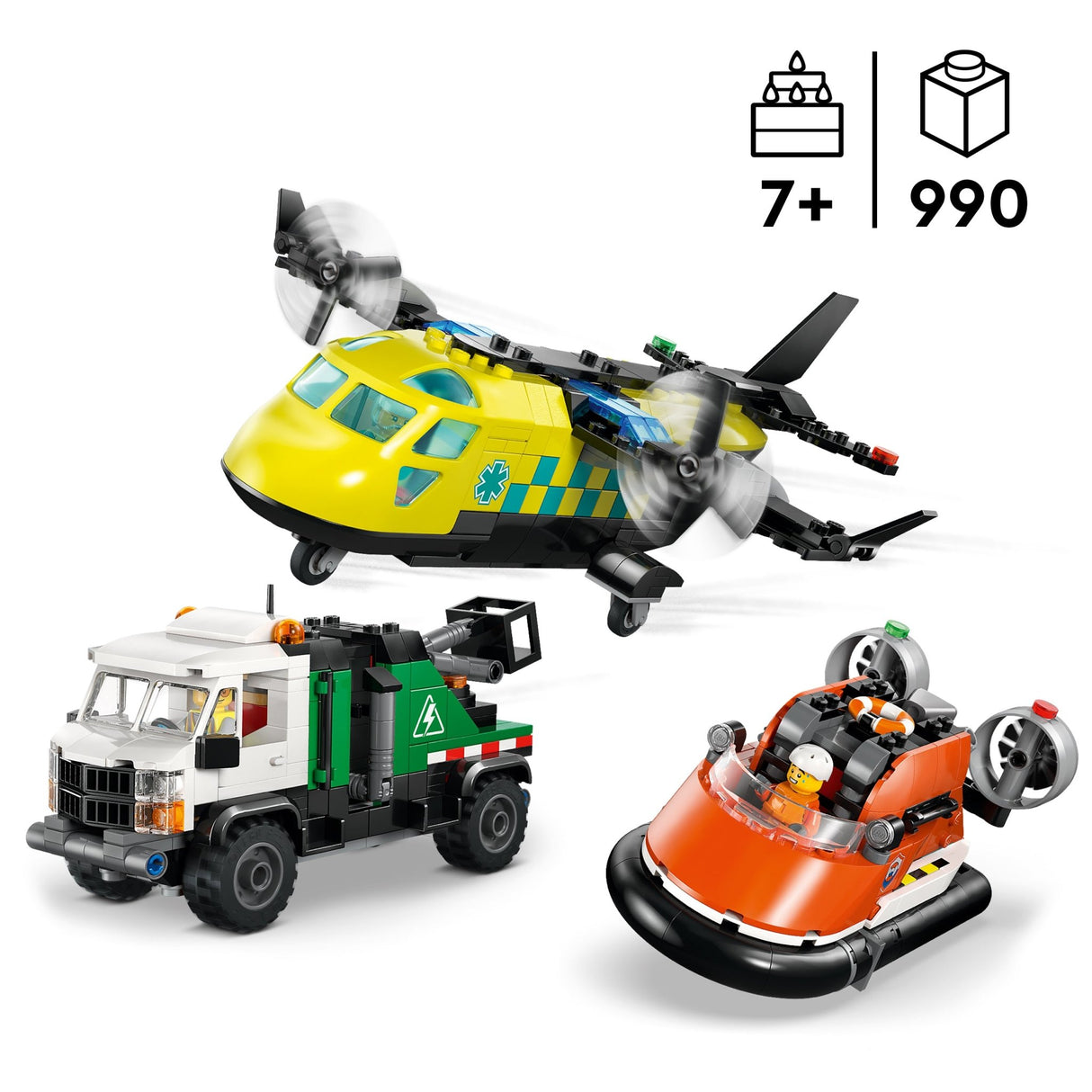 Lego 60505 Airplane, Service Truck & Hovercraft Remix - Beattys of Loughrea | www.beattys.ie