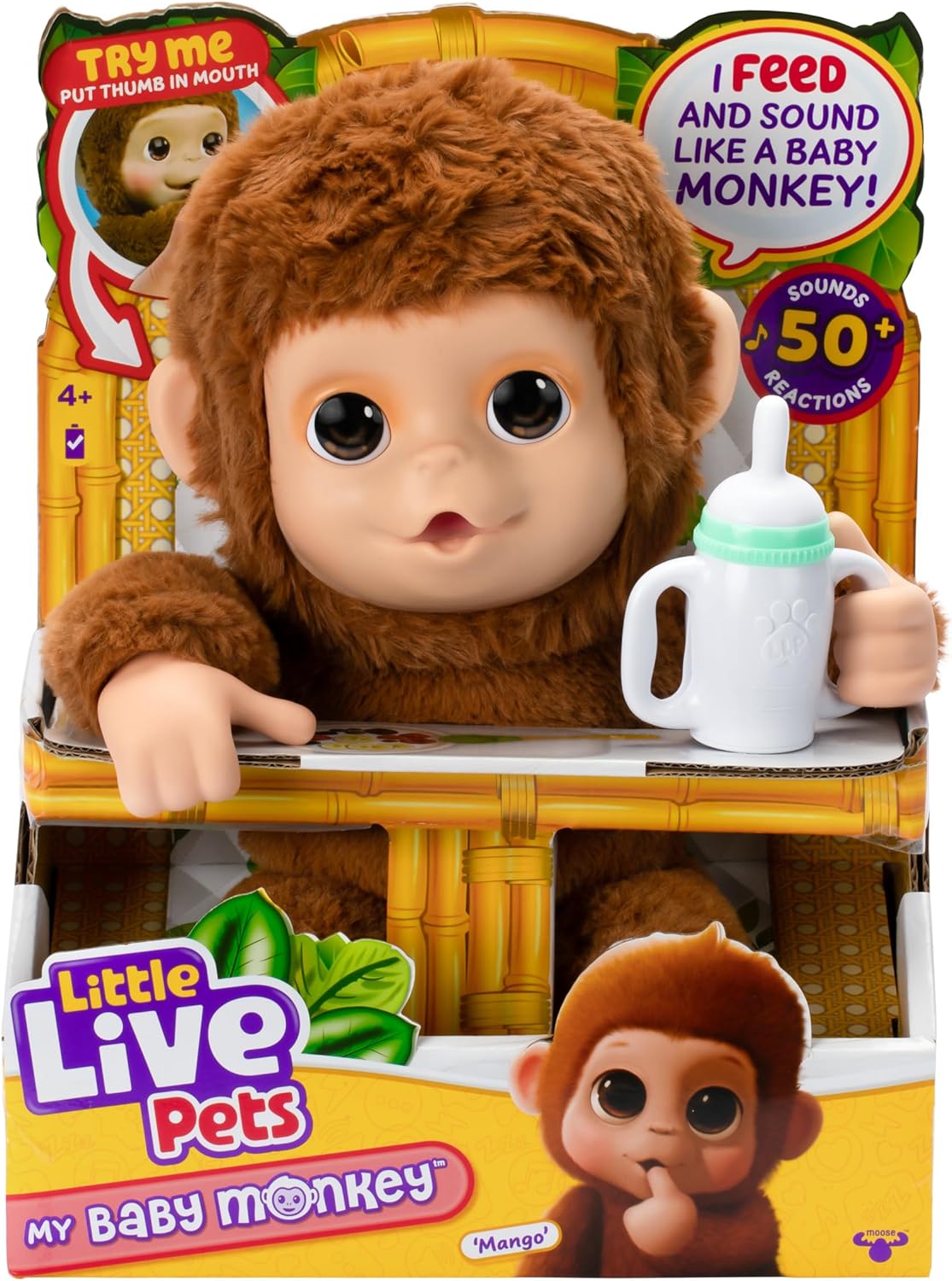 Little Live Pets - My Baby Monkey Mango - DOLLS - Beattys of Loughrea