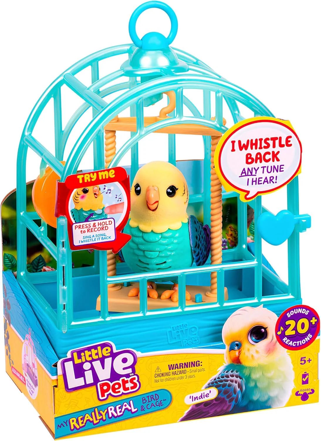 Little Live Pets My Really Real Bird And Cage - Beattys of Loughrea | www.beattys.ie