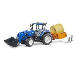 Bruder New Holland T5.120 With Front Loader & Transport Box - FARMS/TRACTORS/BUILDING - Beattys of Loughrea