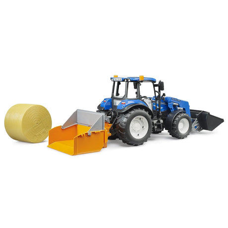 Bruder New Holland T5.120 With Front Loader & Transport Box - FARMS/TRACTORS/BUILDING - Beattys of Loughrea