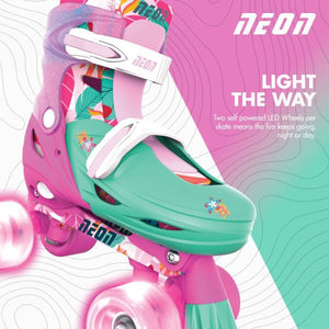 Yvolution Neon Combo Skates Floral (UK 11 - 1) - SKATES/ROLLER BLADES/ACCESSORIES - Beattys of Loughrea