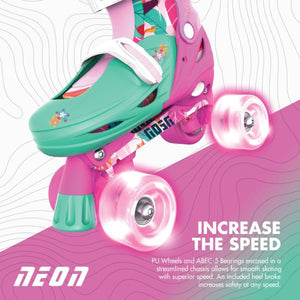 Yvolution Neon Combo Skates Floral (UK 11 - 1) - SKATES/ROLLER BLADES/ACCESSORIES - Beattys of Loughrea