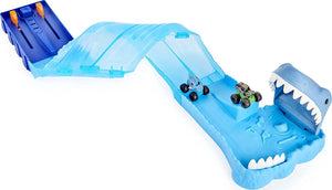 Monster Jam Mini Megalodon Race & Chomp Playset 1:87 scale - Beattys of Loughrea | www.beattys.ie