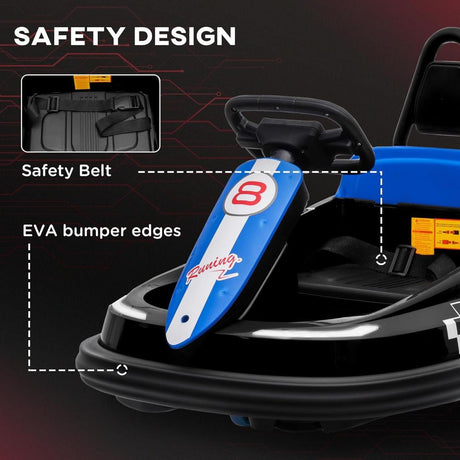 BumperBoo 6V Bumper Car - Blue - BATTERY OPERATED RIDE ONS - Beattys of Loughrea