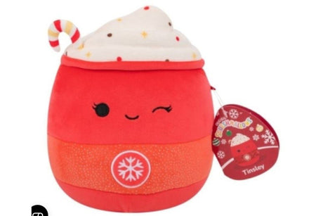 7.5" Squishmallows - Winking Red Peppermint Latte - SOFT TOYS - Beattys of Loughrea