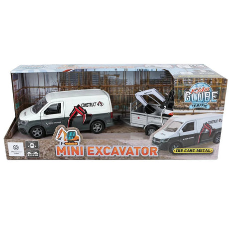 Kids Globe VW Transporter with Mini Digger - Beattys of Loughrea | www.beattys.ie